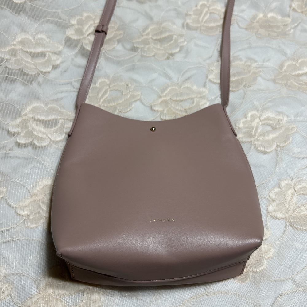Samara Medium Shoulder Bag Purse‎ Crossbody Peony Pink Adjustable Strap Vegan